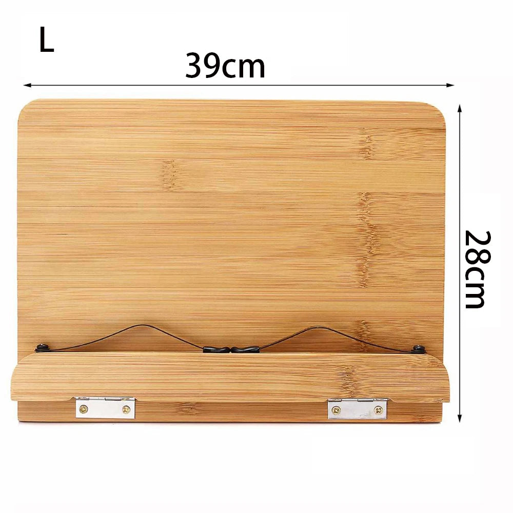 Bandeja de Soporte de Libros Ajustable y Portátil – Clips de Página para Lectura y Cocina