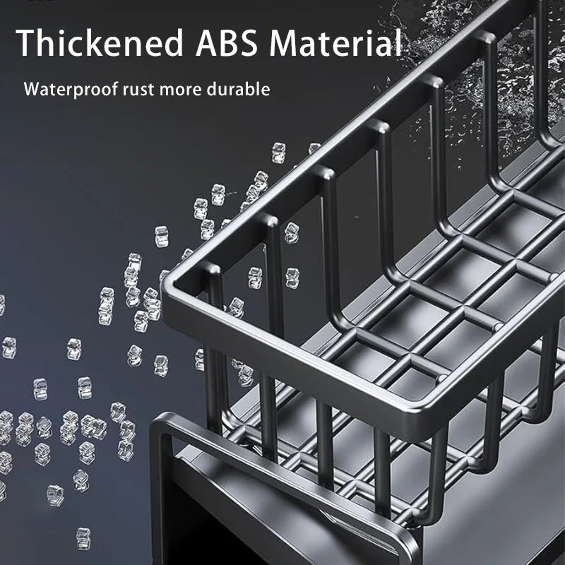 Rejilla de drenaje para cocina, estante de esponja para fregadero del hogar, cesta de trapo, esponja para lavar platos, drenaje de toallas, estante de plástico, accesorios de baño