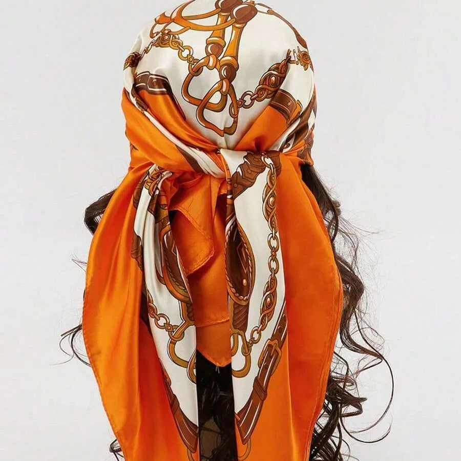 Bufanda Cuadrada de Satén para Mujer – Hijab Elegante y Accesorio Versátil 2025