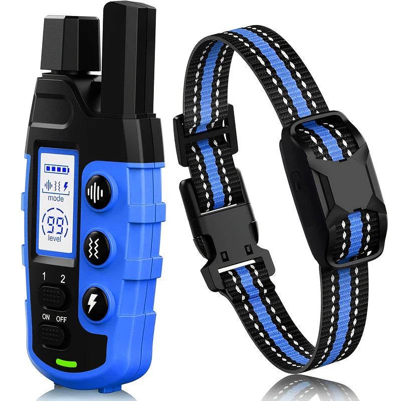 Collar de entrenamiento eléctrico para perros de 3300 pies, Control remoto, resistente al agua, comportamiento de mascotas para cachorros de 5-120 libras con vibración de choque