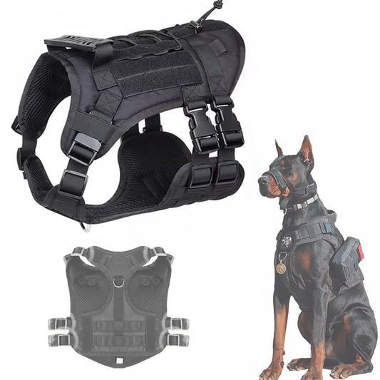 Collares para perros Arnés Chalecos grandes Correa para mascotas Arnés de seguridad para perros grandes, chaleco de entrenamiento para mascotas de Bulldog Francés, Pastor Alemán y Perro Malinois, accesorios para perros
