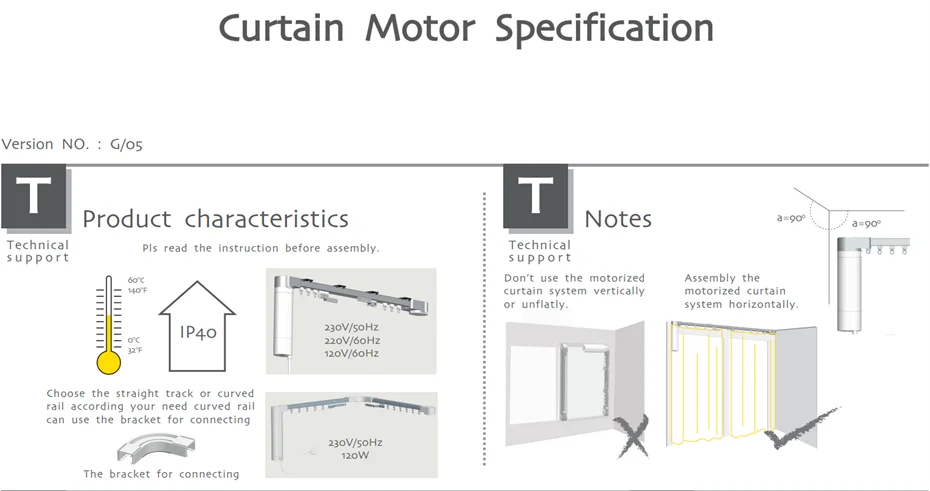 Motor de cortina eléctrico Dooya DT52S 75W, Motor fuerte motorizado de 4 cables para hogar inteligente, funciona con controladores Fibaro y red Fibaro